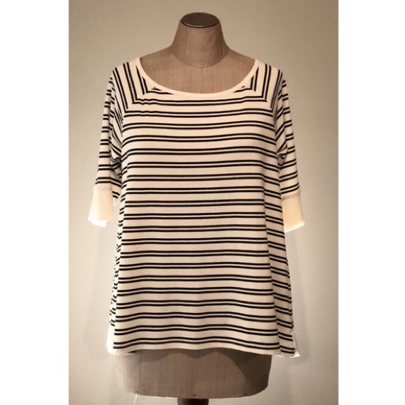Sanctuary Tops - Sanctuary Striped Peek-a-boo Top